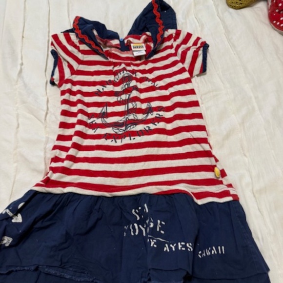 Mini Harajuku toddler sailor dress with anchor, size 4/5 - Picture 1 of 3
